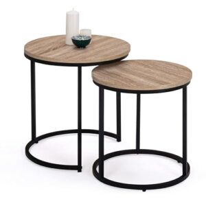 Tables Basses gigognes Detroit Rondes 40/45 Design - Lot de 2 IDMarket