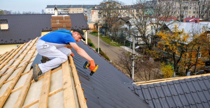 The master repairs the roof